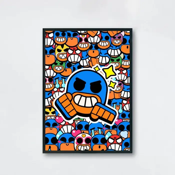 1 pièce Affiche de film classique B-BRAWLs, Décoration murale autocollante HD, Imperméable, pour la 