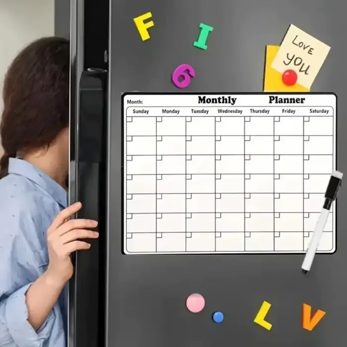 ‌ Grand tableau blanc calendrier planificateur réutilisable