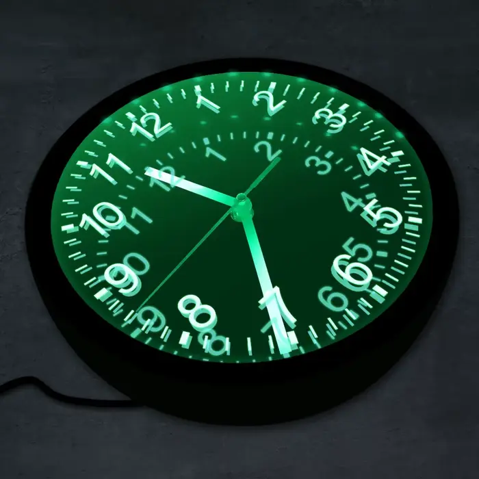 Horloge murale à LED en acrylique