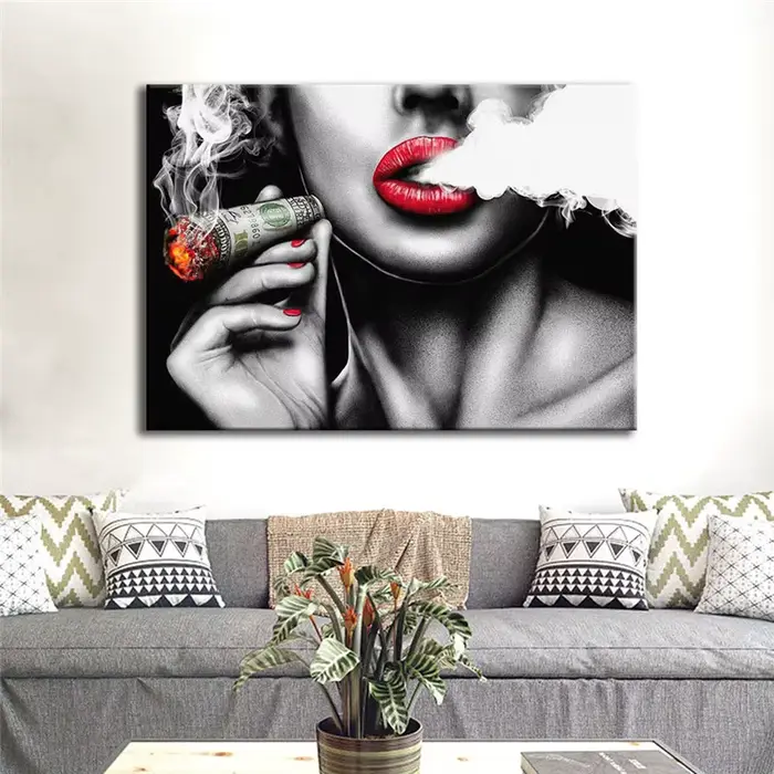 Peinture sur toile vintage sans cadre pour la décoration intérieure