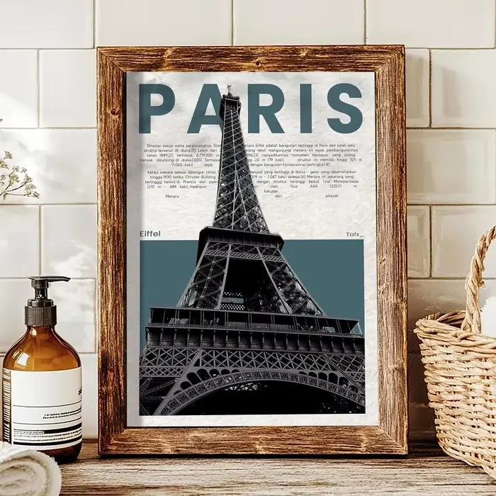 Tableaux d'art mural sur toile : Sites emblématiques de Paris et de Dubaï, Calligraphie, Décoration 