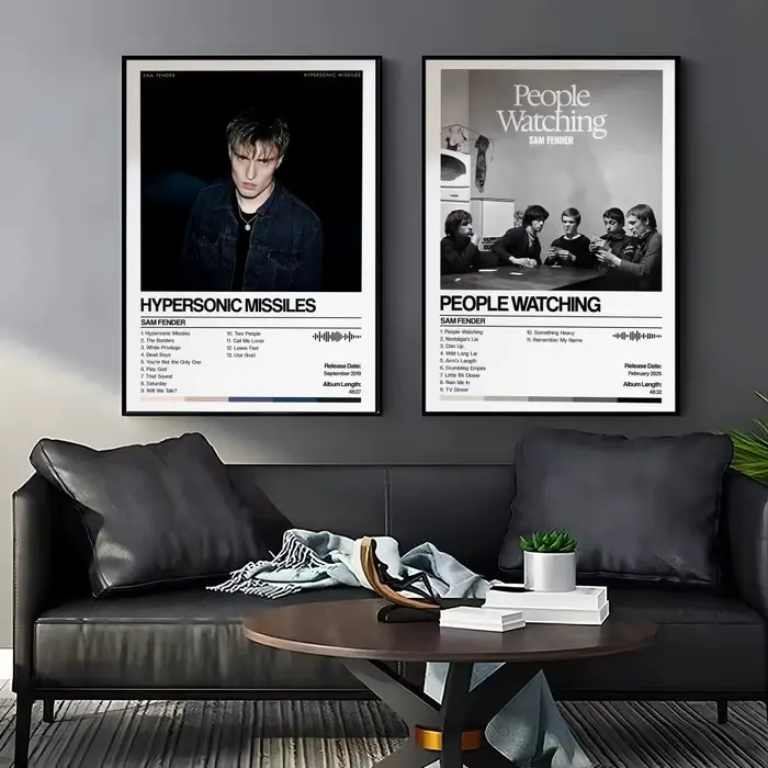 Affiche d'album S-Sam F-Fender, autocollants artistiques HD, peinture auto-adhésive, décoration moderne pour la maison, autocollants muraux pour chambre à coucher, salon, cadeau