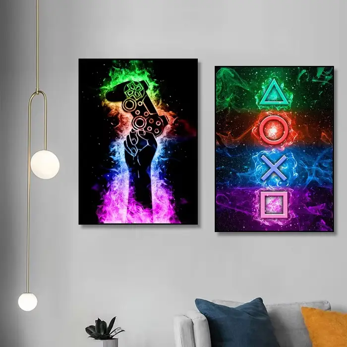 Tableaux, affiches et impressions sur toile style punk pour salle de jeux