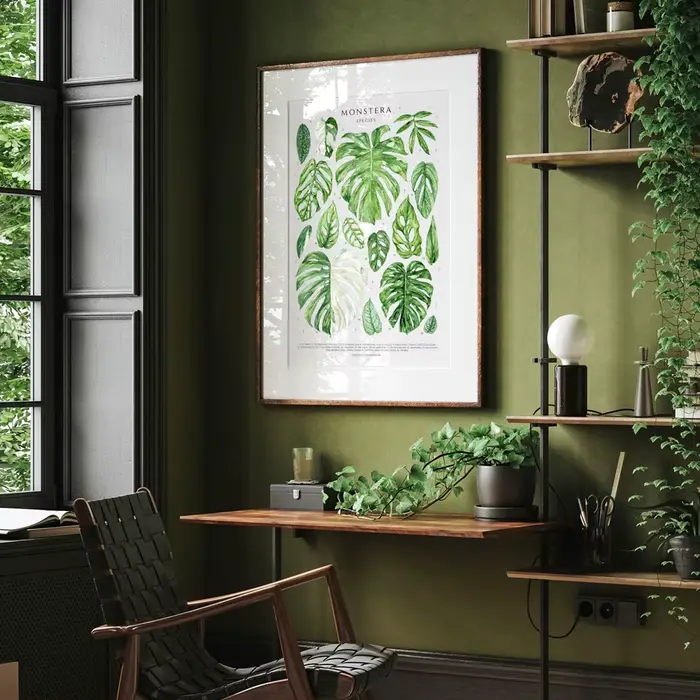 Impression d'art intérieur Feuilles botaniques vertes