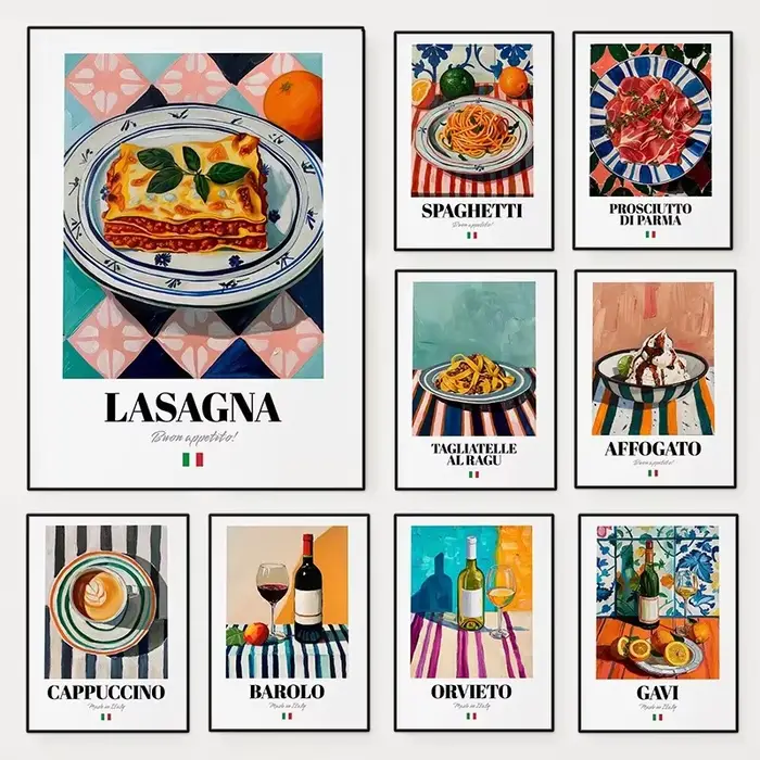 Peintures sur toile de Cuisine italienne de Style moderne