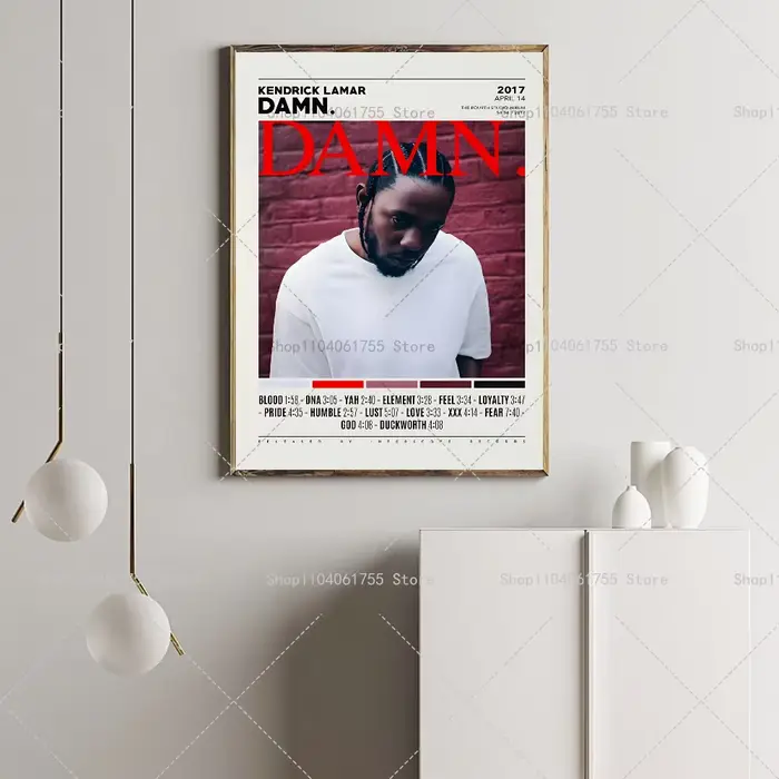 Affiche d'album de rappeur Hip Hop Kendrick Lamar