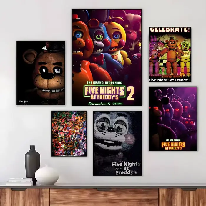 Affiche classique Five Nights at Freddy's (Fnaf) sur toile HD
