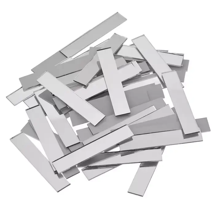 1/200 pièces/ensemble, autocollants muraux en miroir rectangulaires DIY, autocollants décoratifs en 