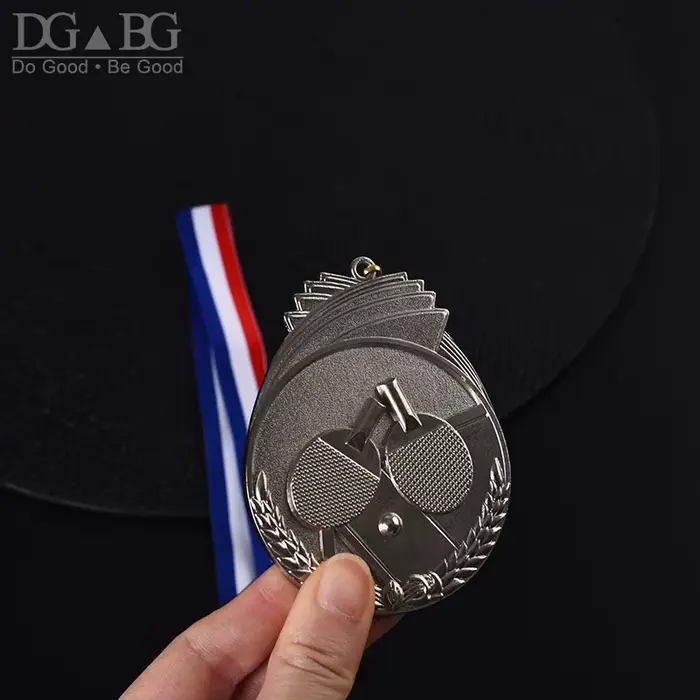 Médaille de Ping-Pong or argent Bronze 1er 2ème 3ème prix de Tennis de Table ruban Antique lumineux Souvenir cadeau école Sport