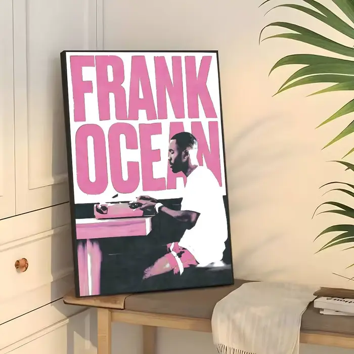 Affiche murale Hip Hop a-artiste Frank o-océan, art imprimé adapté au salon, chambre à coucher, bar, salon, décoration de maison, cadeau