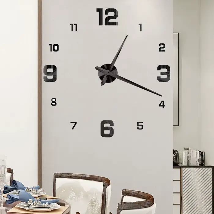 Grande Horloge murale 3D à faire soi-même