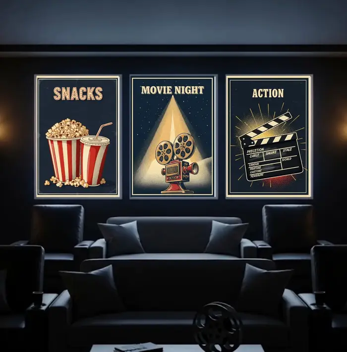 Ensemble d'affiches de film Vintage