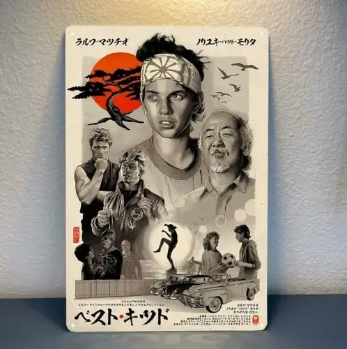Affiche en métal de film Karate Kid, signe en étain, plaque 20x30cm