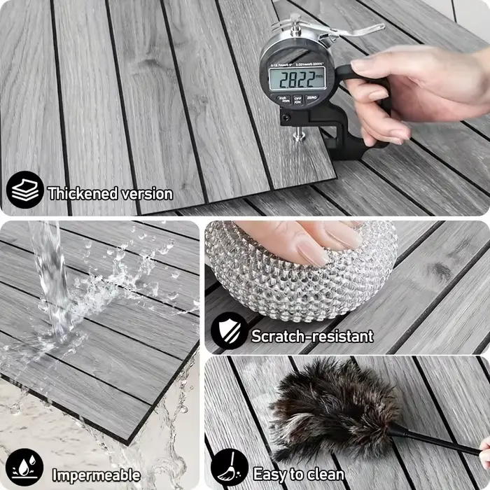 10 pièces de papier peint auto-adhésif en grille de 30 cm