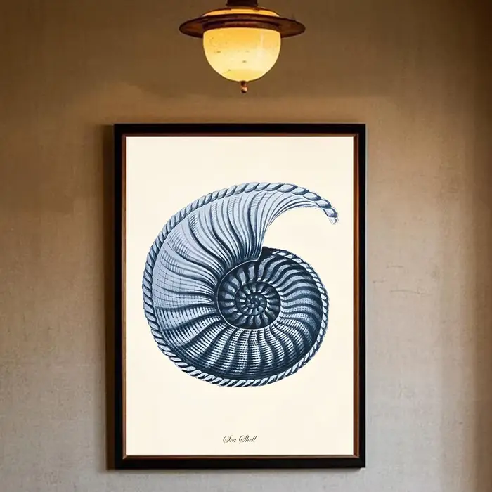 Affiche de creature de mer bleue, creature de corail, mur collant d'art HD, étanche, décoration esth