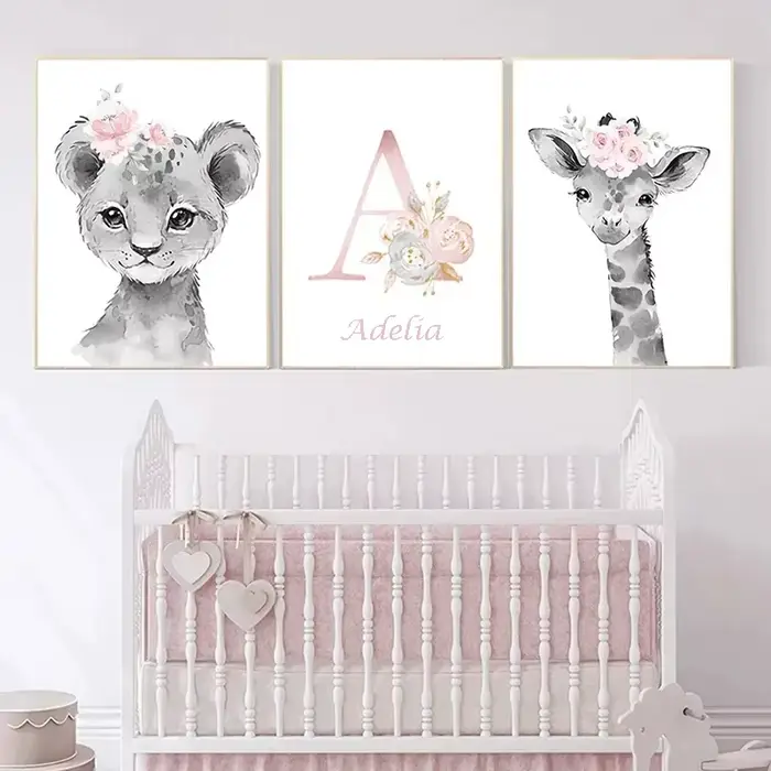 Affiche de décoration d'animaux mignons
