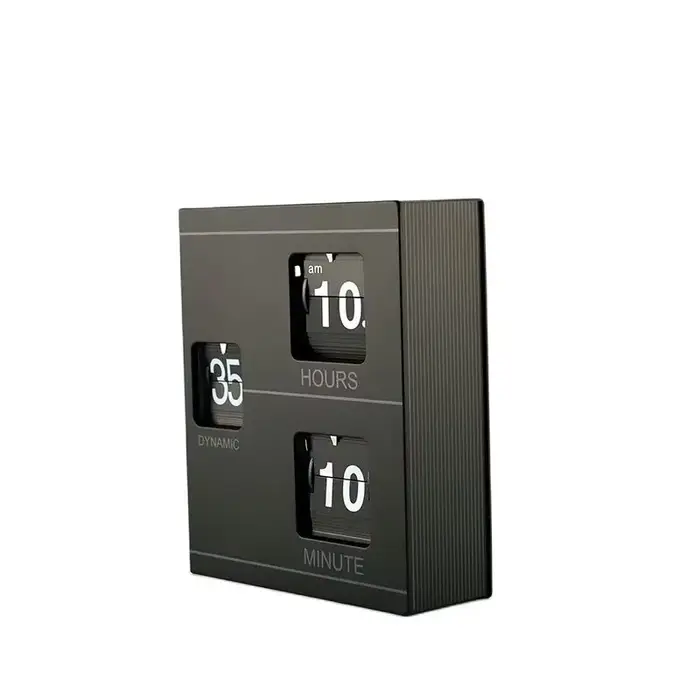 Horloge de table numérique à rabat de livre rétro