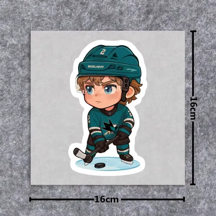 Autocollants imperméables de style Chibi Will Smith Hockey pour décorer les fenêtres de voitures, le