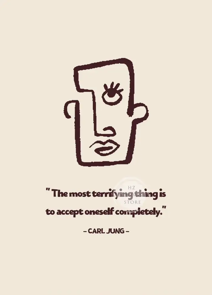 Affiche Carl Jung Carl Rogers, décoration de bureau thérapeutique, art psychologique, citations insp