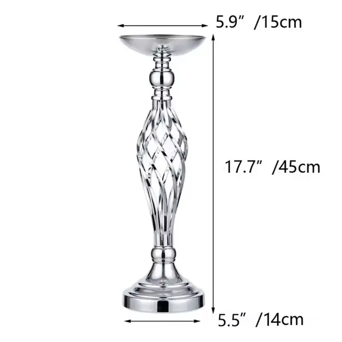 Bougeoir de table en fer doré pour la maison, vase, chemin torsadé, fleur de mariage, accessoires de