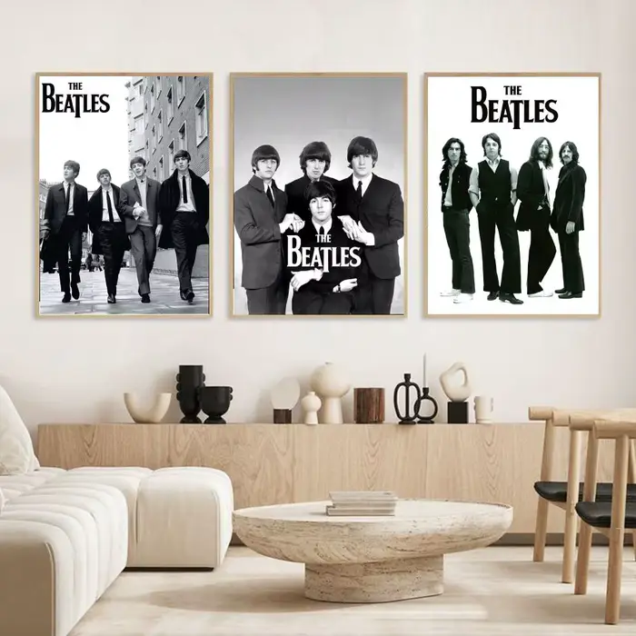 POP Rock Band The b-B-Beatles-ES affiche autocollants muraux modernes et élégants pour la décoration intérieure salon dortoir Art mural