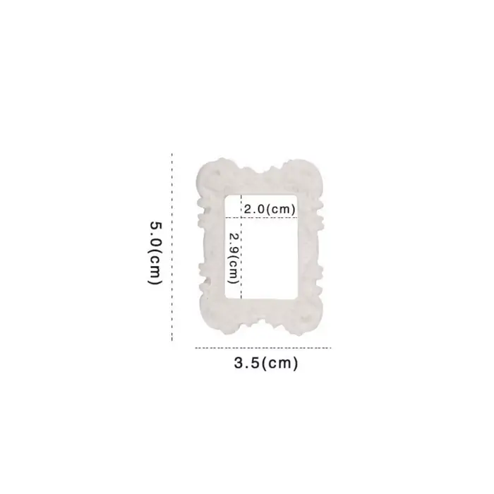 Cadre Photo en résine polyvalent, bricolage, Mini miroir rustique Miniature, accessoires 3D, petit m