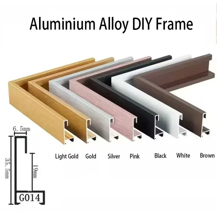 Cadre photo de taille moyenne en aluminium