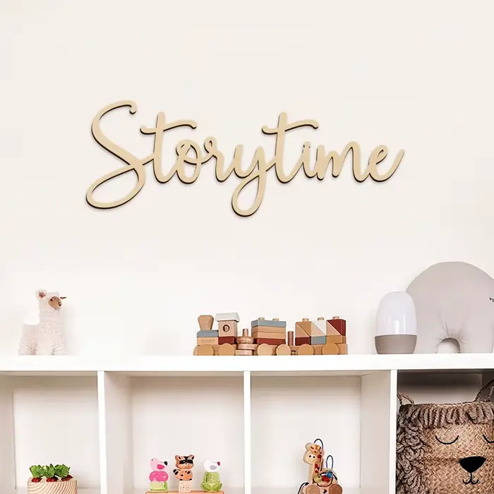 Panneau mural rustique en bois pour chambre de bébé