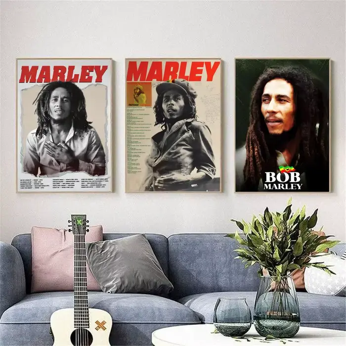 Affiche de chanteur b-bob m-m-marley