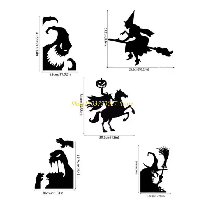 C4DF – autocollant statique imperméable en PVC pour Halloween