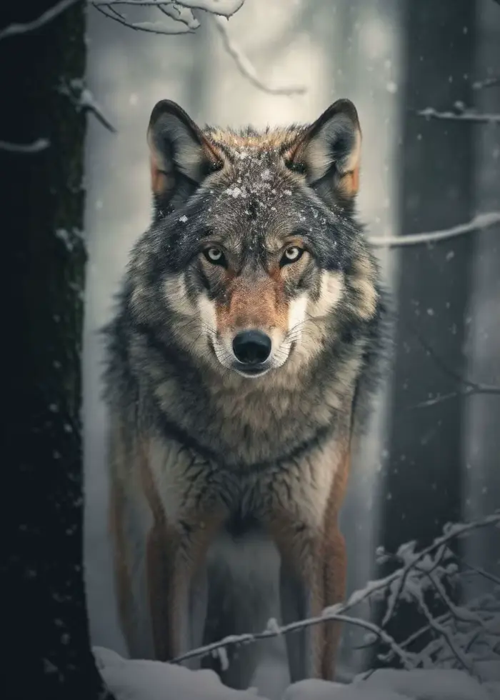 Toile de peinture de loup noir, affiche d'animaux sauvages, prédateur, images d'art murales pour sal