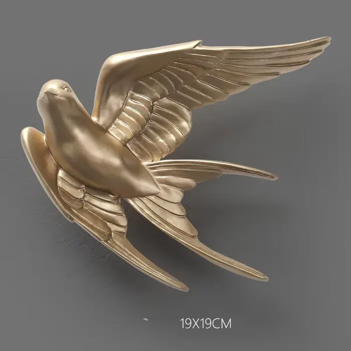 Décoration murale créative d'oiseau 3D, salon, pendentif, entrée, foyer, lumière de maison, luxe, no