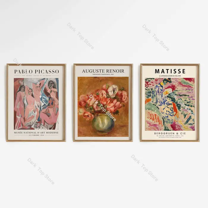 Galerie éclectique Arts muraux vert Vintage