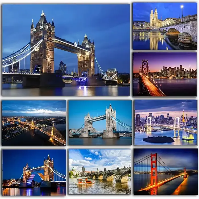 Toile de peinture de paysage urbain de londres