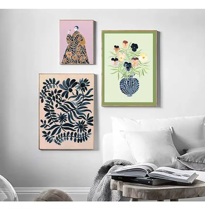 Affiche abstraite de violettes de tulipe