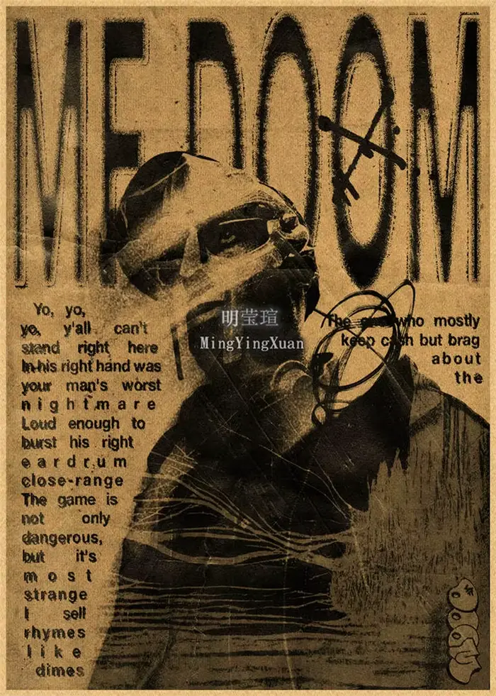Fur sing DOOM-Affiches rétro en papier kraft vintage