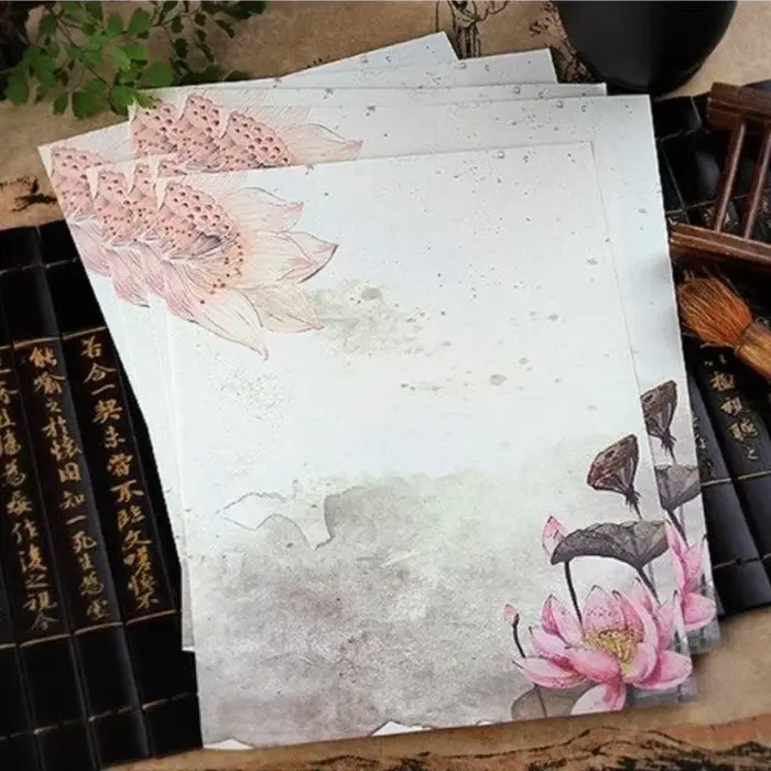 Papiers d'écriture pour peinture de paysage chinois, jolis papiers à lettres pour enseignant et étud