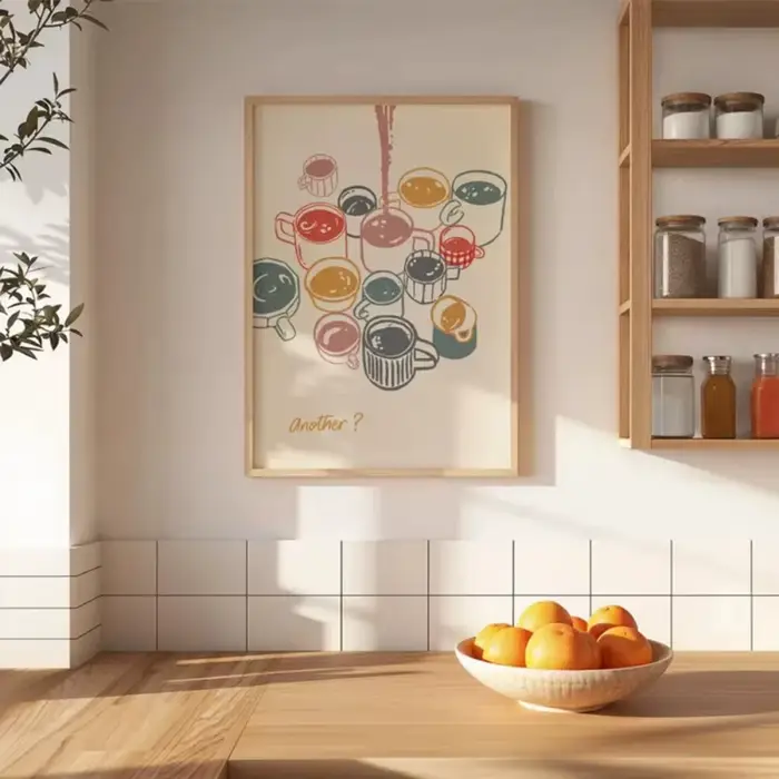 Affiche de cuisine mignonne et tendance