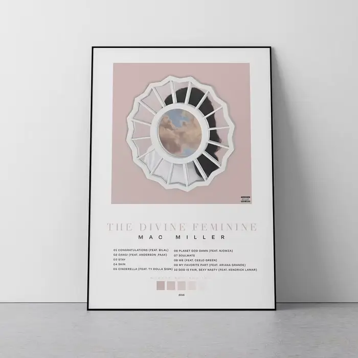 Affiche d'album The Divine Feminine MAC MILLER, peinture sur toile d'art mural de musique, imprimés, cadeau de musicien, décoration de salon, chambre à coucher, maison