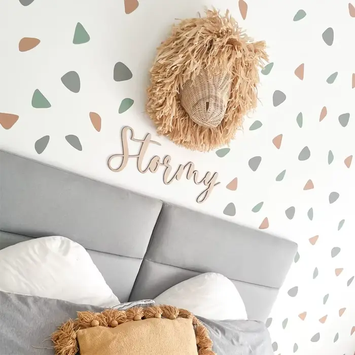 Autocollant mural triangles pour chambre de bébé fille et garçon