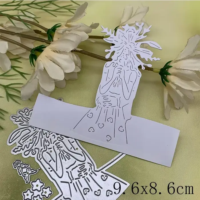 Cadre rectangulaire en forme de cœur pour bricolage, matrice de découpe en métal, scrapbooking, cart