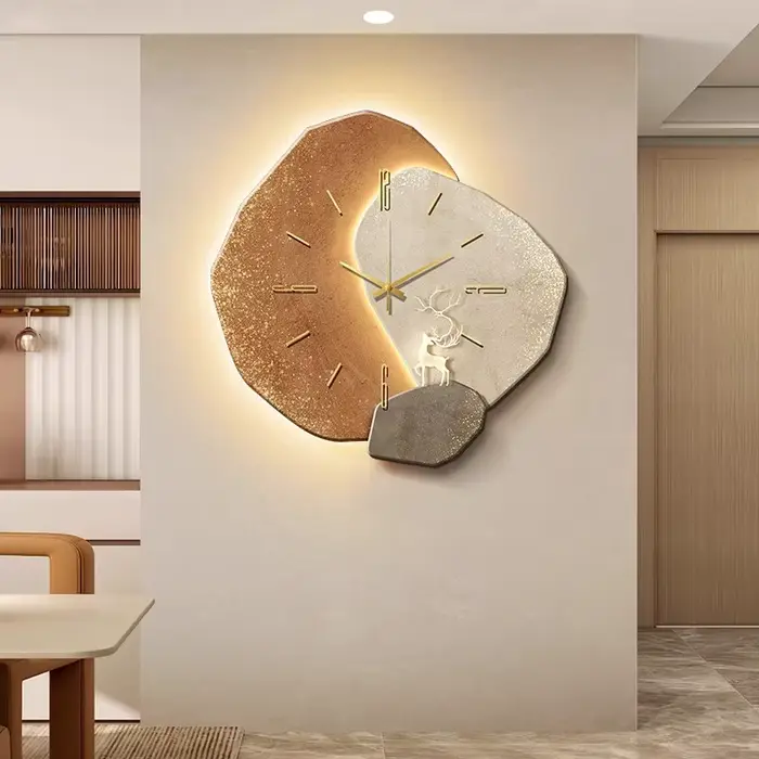 Lucky stone Restaurant horloge murale salon moderne Simple nouveau haut de gamme silencieux maison