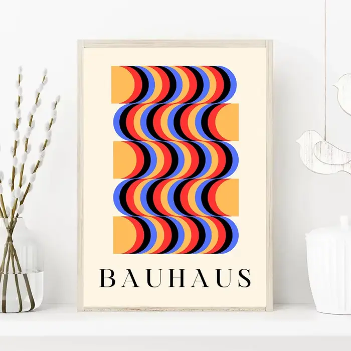 Impression sur toile abstraite Bauhaus