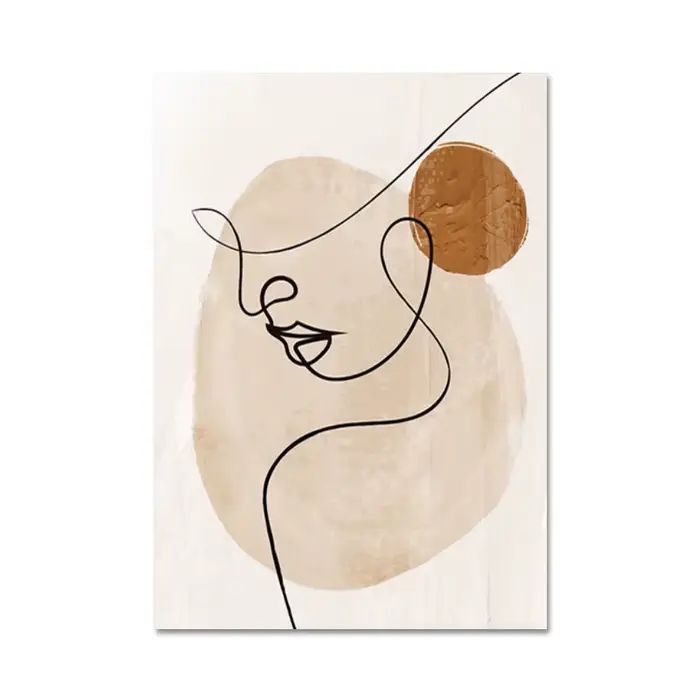 Affiches murales d'art de ligne de visage Matisse, image imprimée géométrique abstraite, salon moder