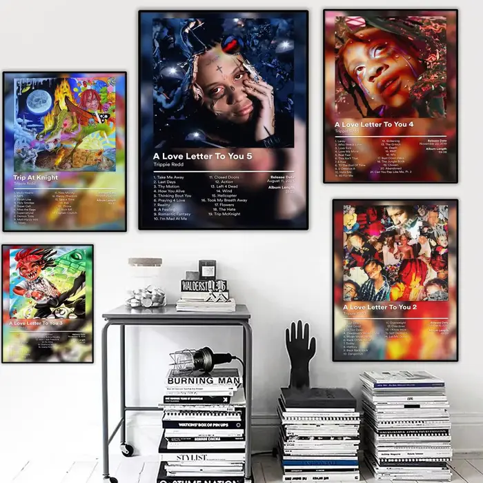 T-Trippie Redd Rapper Cool Painting Calligraphy Canvas Poster Hallway Bedroom Living Room Home Bar Decoration Interior Wall