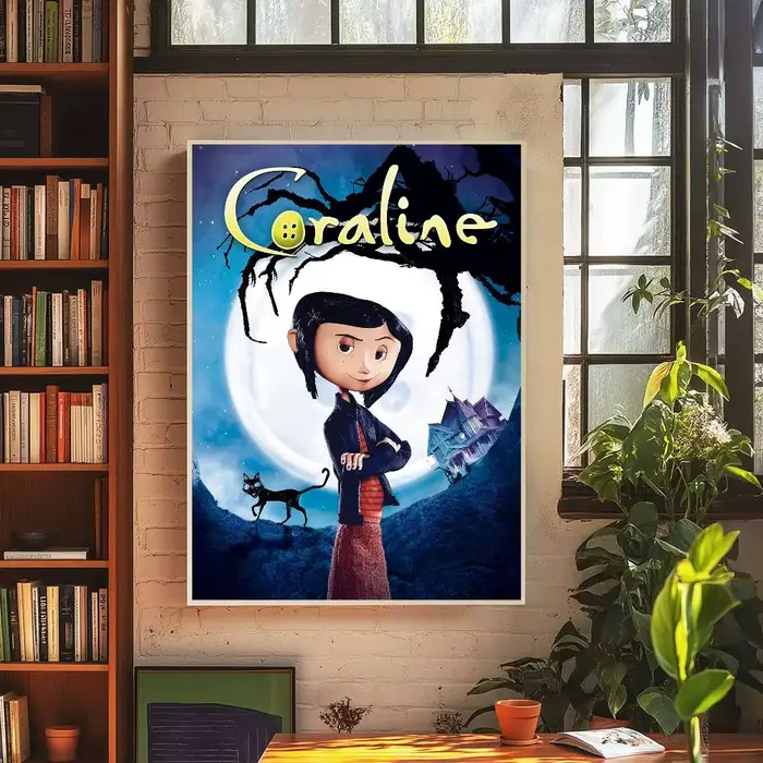 Affiches vintage classiques 5D Anime C-Coraline, affiches rétro de qualité HD pour décoration murale