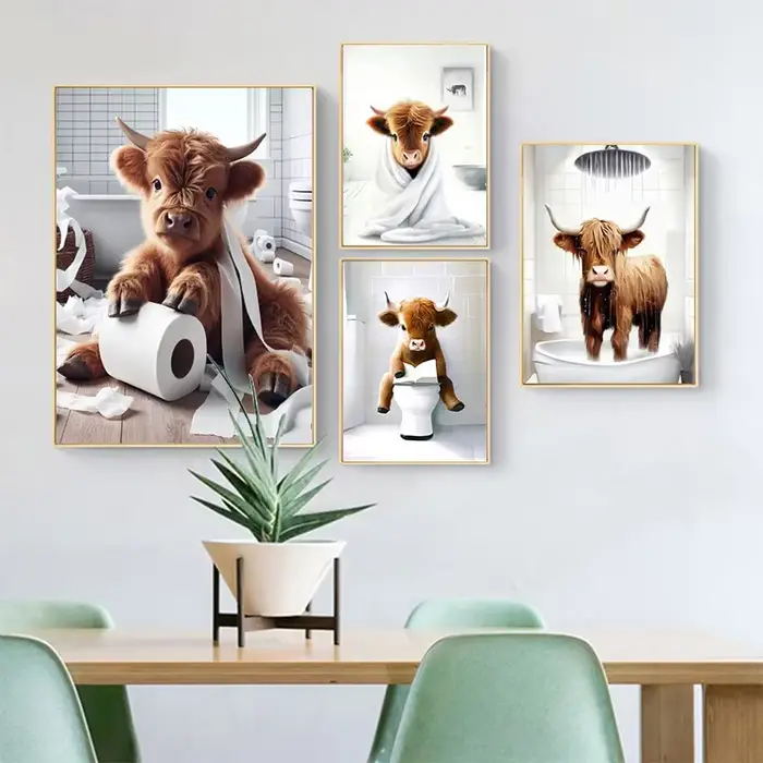 Affiche de vache d'animal de ferme peculiar