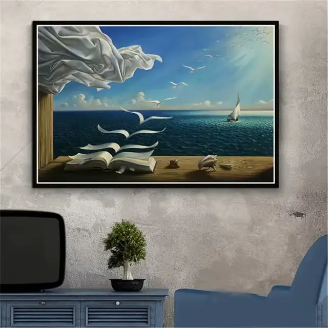Affiche de peinture à l'huile abstraite surréaliste de la série El Salvador Dali