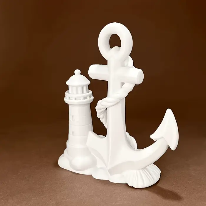 Statuette DIY Ancrage Nautique et Phare pour Décoration de Maison ou Bureau Thème Plage