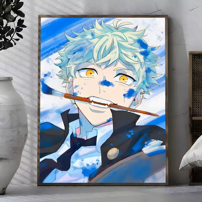 Affiche autocollante en papier imperméable, motif Anime Blue Period, décoration murale pour café, ma